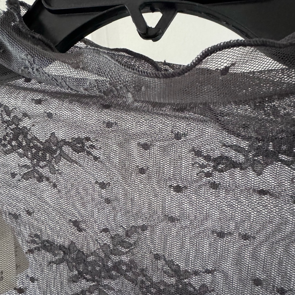 Aerie Sheer Lace Top Witchy Vamp Grunge Whimsigoth - Picture 8 of 9